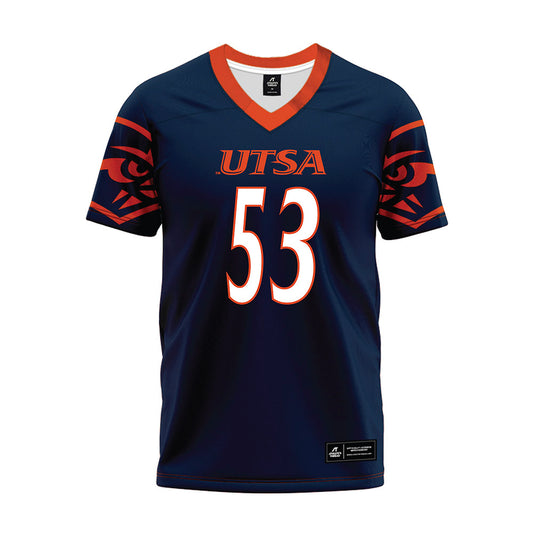 UTSA - NCAA Football : Coriantumr Godinet - Navy Premium Football Jersey