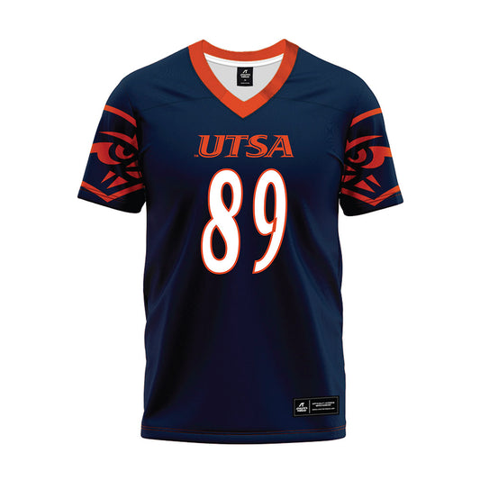 UTSA - NCAA Football : Patrick Overmyer - Navy Premium Football Jersey