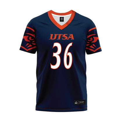 UTSA - NCAA Football : Ezekiel Saldana - Navy Premium Football Jersey