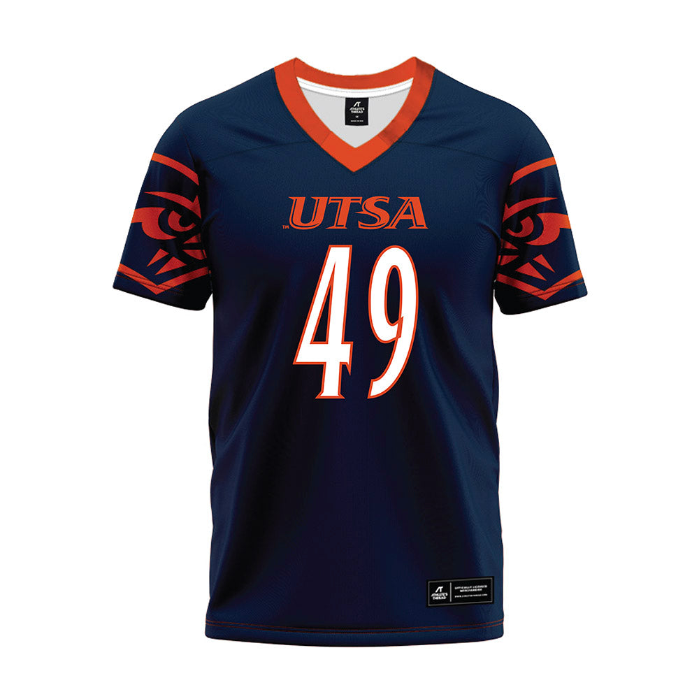 UTSA - NCAA Football : Michael Petro - Navy Premium Football Jersey