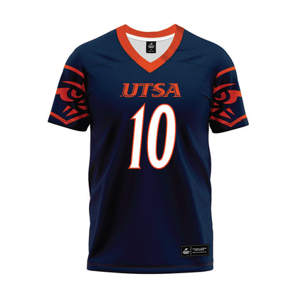 UTSA - NCAA Football : Martavius French - Navy Premium Football Jersey
