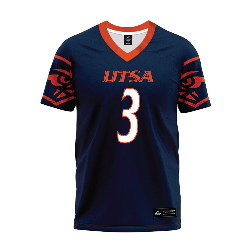 UTSA - NCAA Football : Devin McCuin - Navy Premium Football Jersey