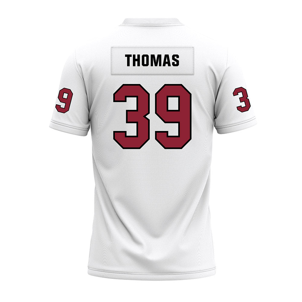 Troy - NCAA Football : JaQueraius Thomas - White Premium Football Jersey-1
