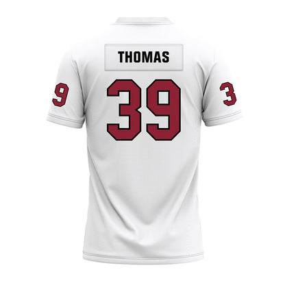 Troy - NCAA Football : JaQueraius Thomas - White Premium Football Jersey-1