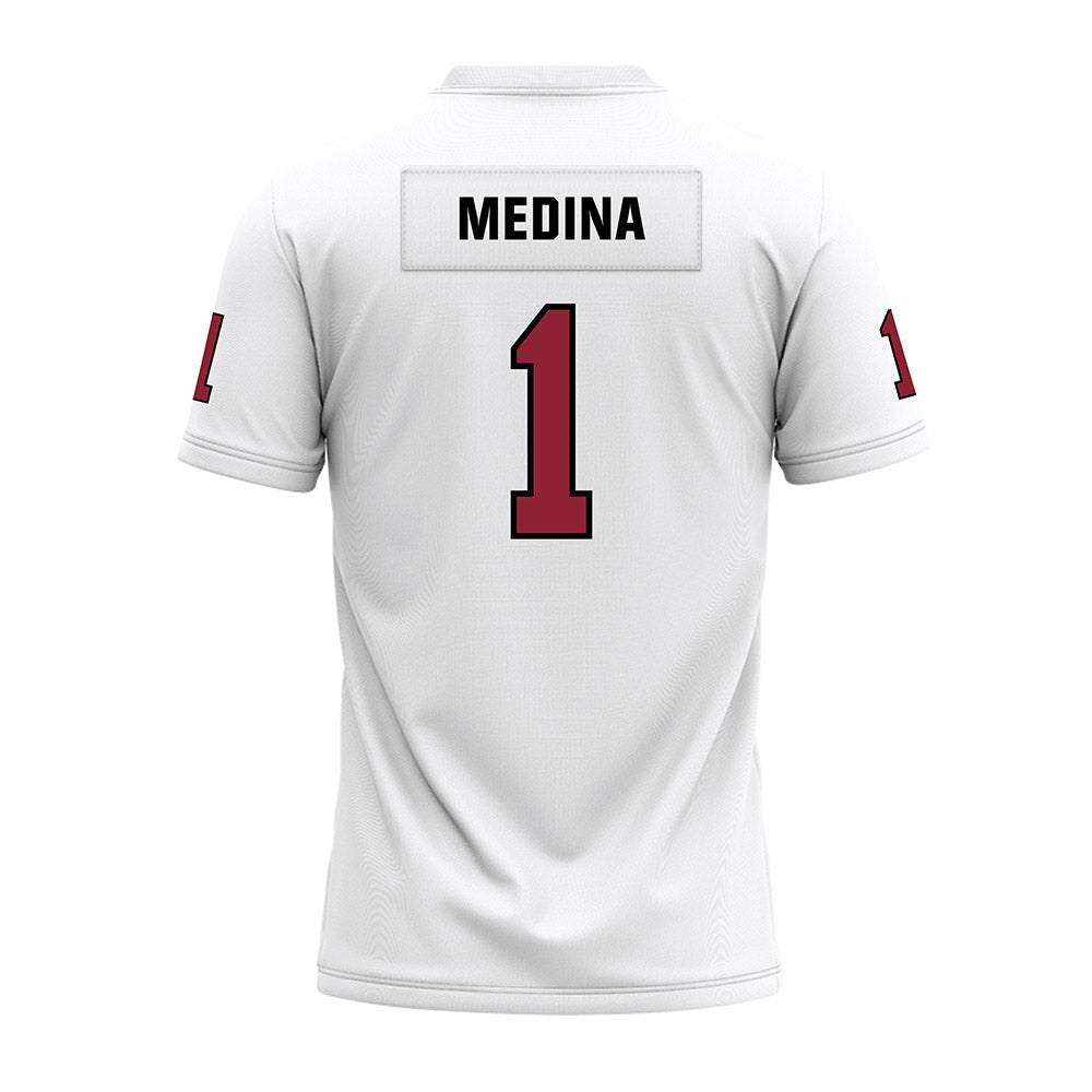 Troy - NCAA Football : Luis Medina - White Premium Football Jersey-1