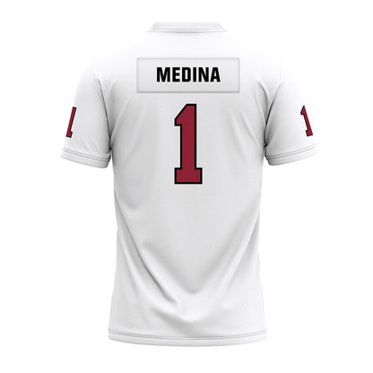 Troy - NCAA Football : Luis Medina - White Premium Football Jersey-1