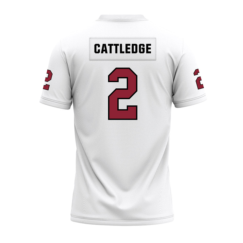 Troy - NCAA Football : Steven Cattledge - White Premium Football Jersey-1
