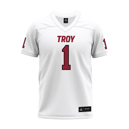 Troy - NCAA Football : Jordan Lovett - White Premium Football Jersey-0