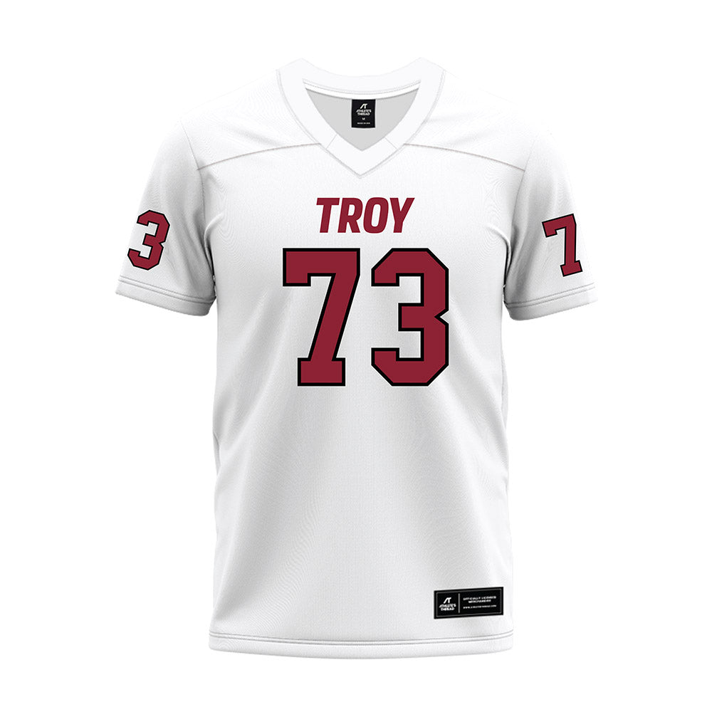 Troy - NCAA Football : Tyler Bell - White Premium Football Jersey-0