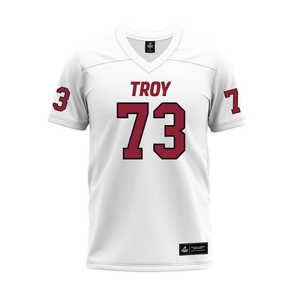 Troy - NCAA Football : Tyler Bell - White Premium Football Jersey-0