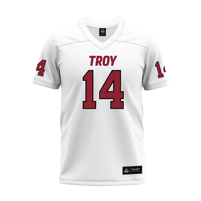 Troy - NCAA Football : Ethan Conner - White Premium Football Jersey