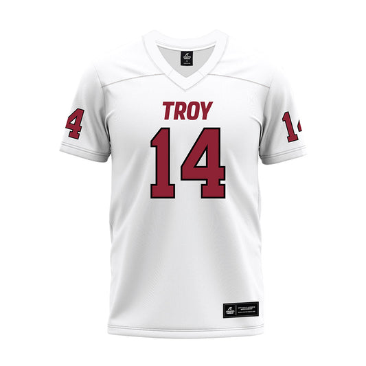 Troy - NCAA Football : Ethan Conner - White Premium Football Jersey