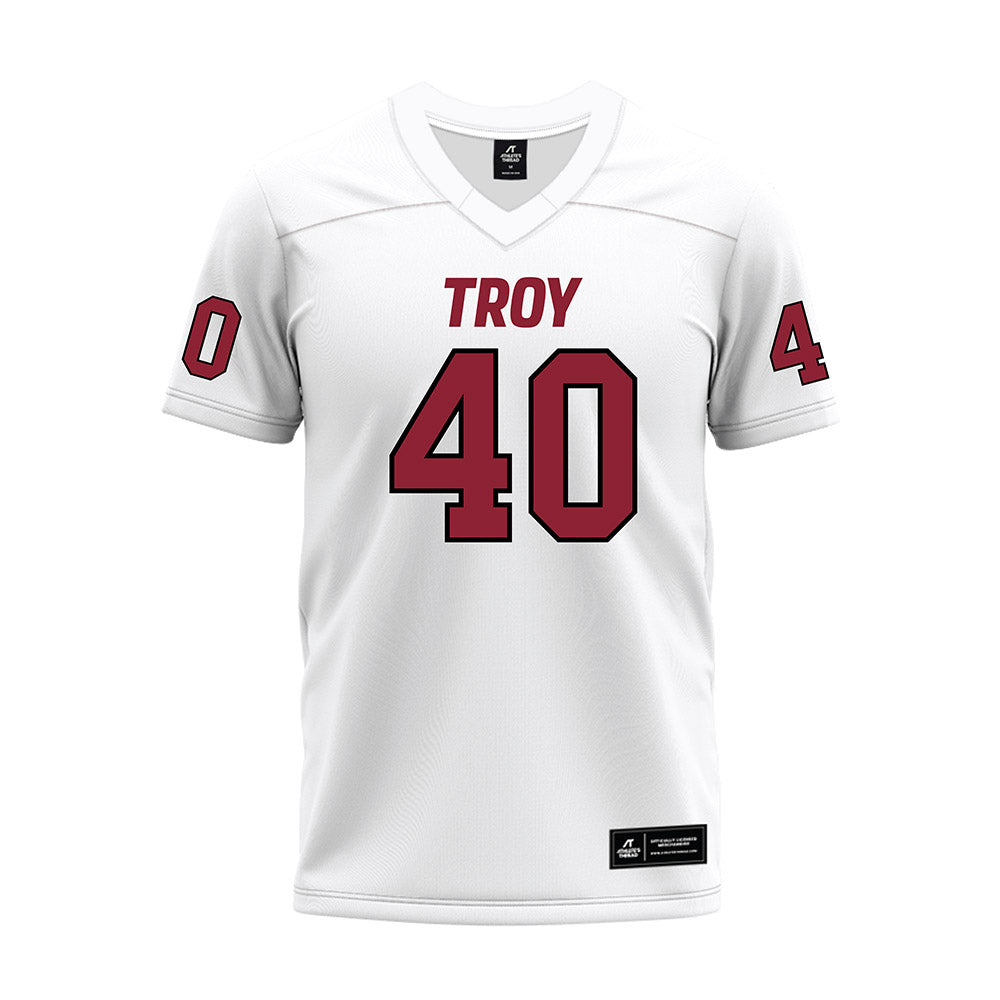 Troy - NCAA Football : Scott Renfroe - White Premium Football Jersey