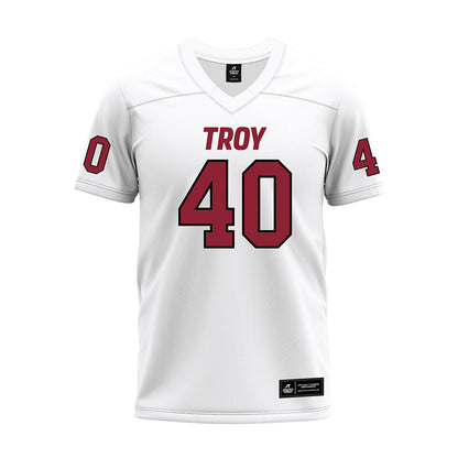 Troy - NCAA Football : Scott Renfroe - White Premium Football Jersey