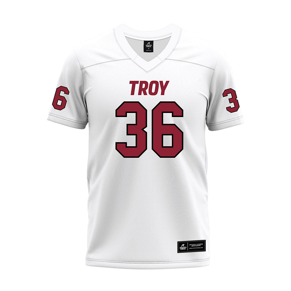 Troy - NCAA Football : Jon Bocchino - White Premium Football Jersey-0