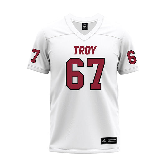 Troy - NCAA Football : Matthew Henry - White Premium Football Jersey-0