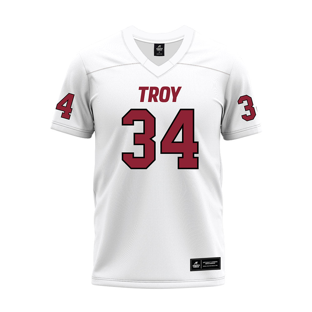Troy - NCAA Football : Jeremiah Alvis - White Premium Football Jersey-0