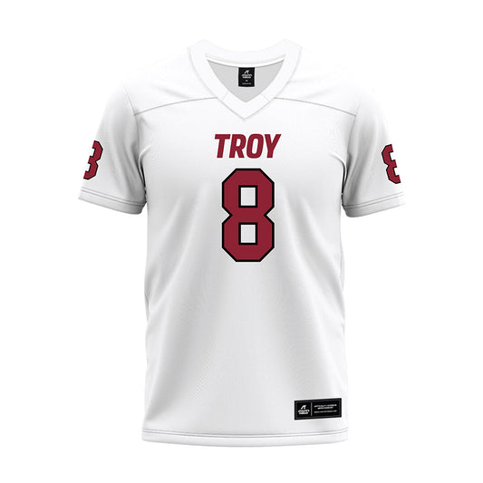 Troy - NCAA Football : Tray Taylor - White Premium Football Jersey-0