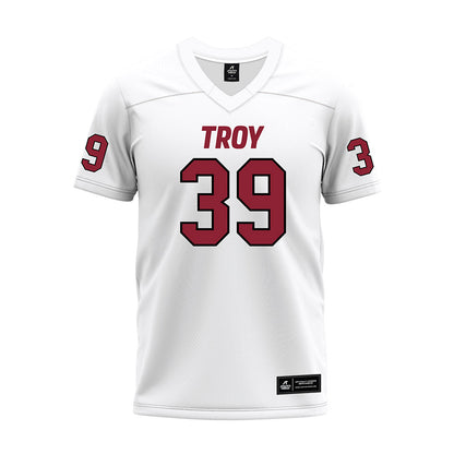 Troy - NCAA Football : JaQueraius Thomas - White Premium Football Jersey-0