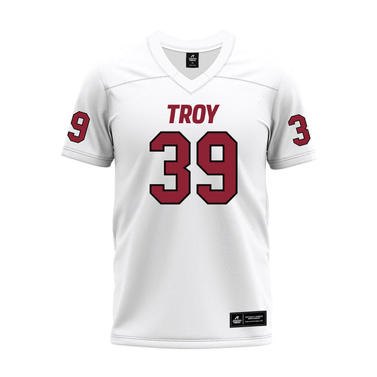 Troy - NCAA Football : JaQueraius Thomas - White Premium Football Jersey-0