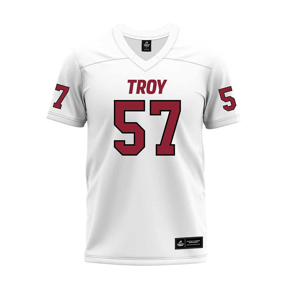 Troy - NCAA Football : Noah Mercer - White Premium Football Jersey-0