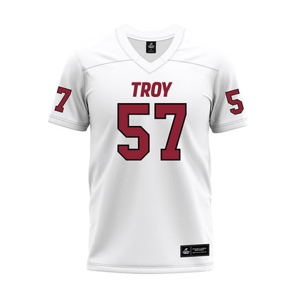Troy - NCAA Football : Noah Mercer - White Premium Football Jersey-0