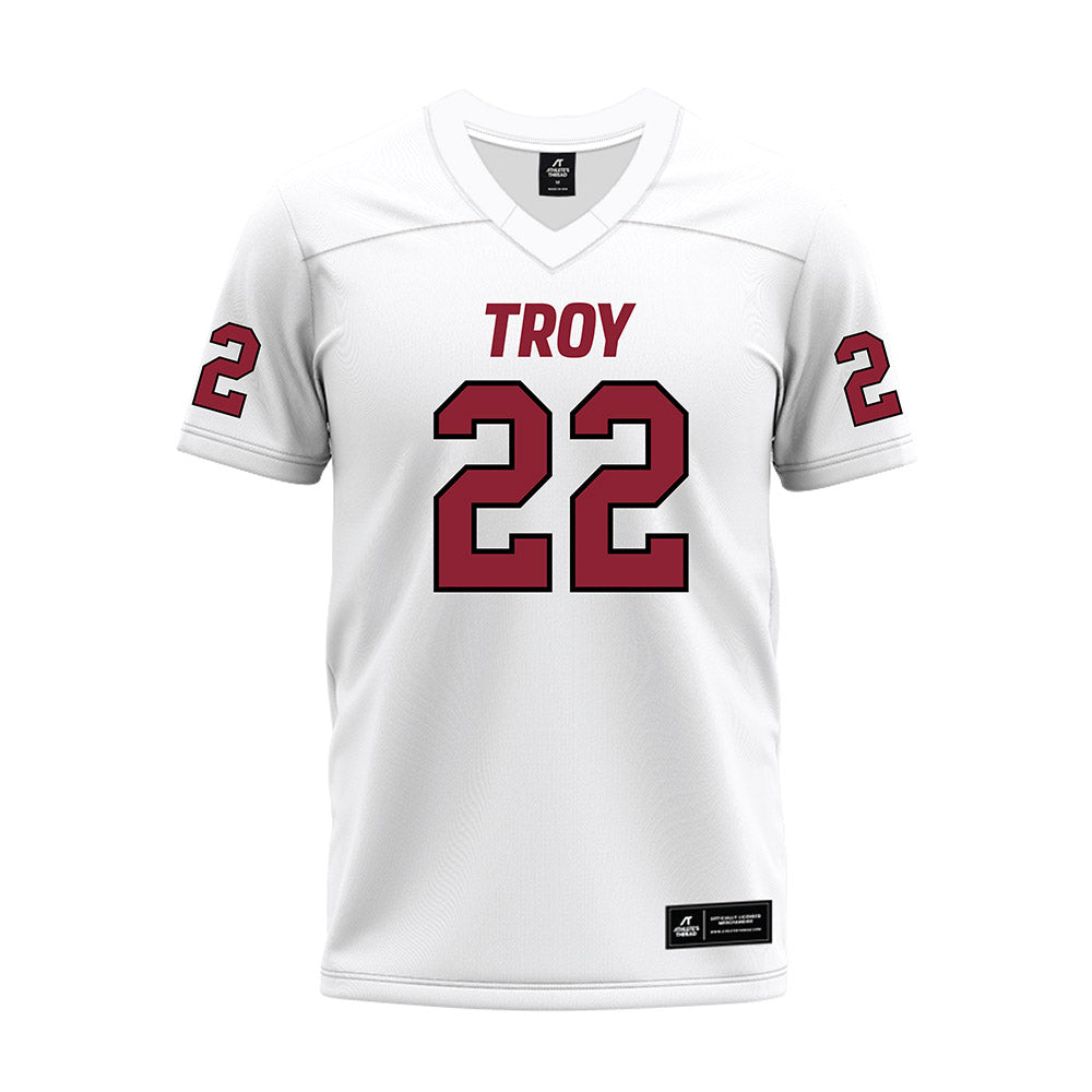 Troy - NCAA Football : Tae Meadows - White Premium Football Jersey-0