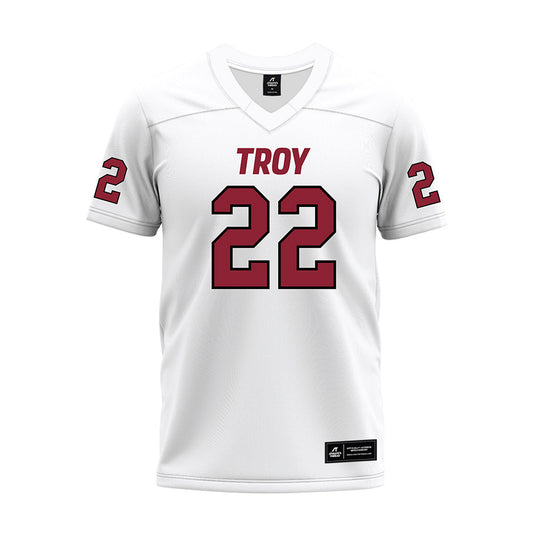 Troy - NCAA Football : Tae Meadows - White Premium Football Jersey-0