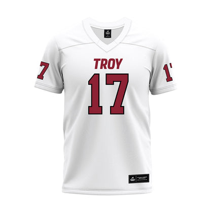 Troy - NCAA Football : Marlin Odom - White Premium Football Jersey-0