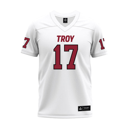 Troy - NCAA Football : Marlin Odom - White Premium Football Jersey-0