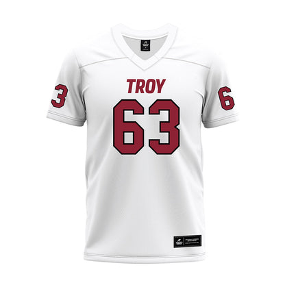 Troy - NCAA Football : Gavin Bowlin - White Premium Football Jersey-0