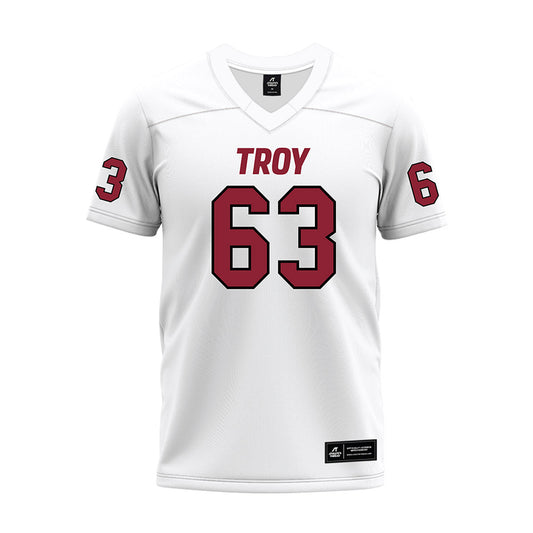 Troy - NCAA Football : Gavin Bowlin - White Premium Football Jersey-0