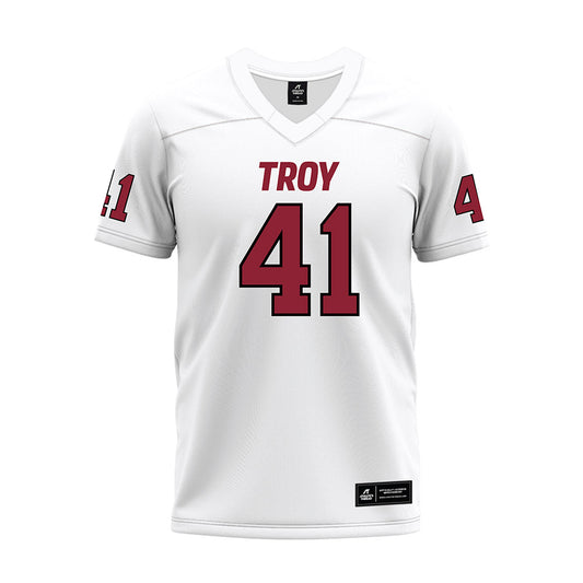 Troy - NCAA Football : Will Spain - White Premium Football Jersey