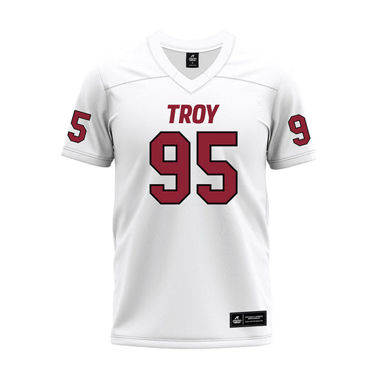 Troy - NCAA Football : Luis Medina - White Premium Football Jersey