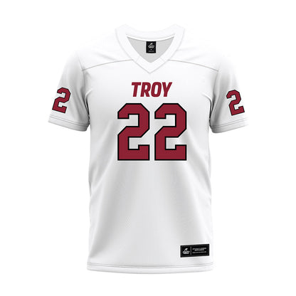 Troy - NCAA Football : Donnie Smith - White Premium Football Jersey-0