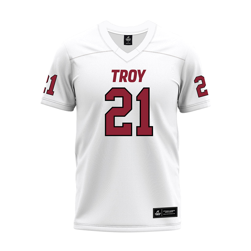 Troy - NCAA Football : AC Walters - White Premium Football Jersey-0