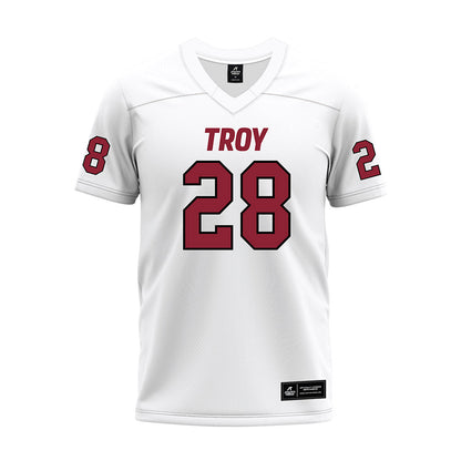 Troy - NCAA Football : Azlan Williams - White Premium Football Jersey