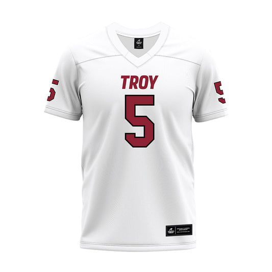 Troy - NCAA Football : Jah-Mal Williams - White Premium Football Jersey