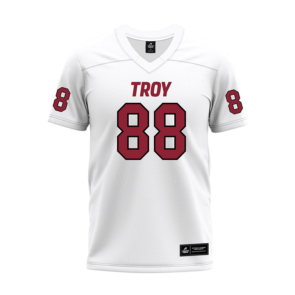 Troy - NCAA Football : Jackson Worley - White Premium Football Jersey-0