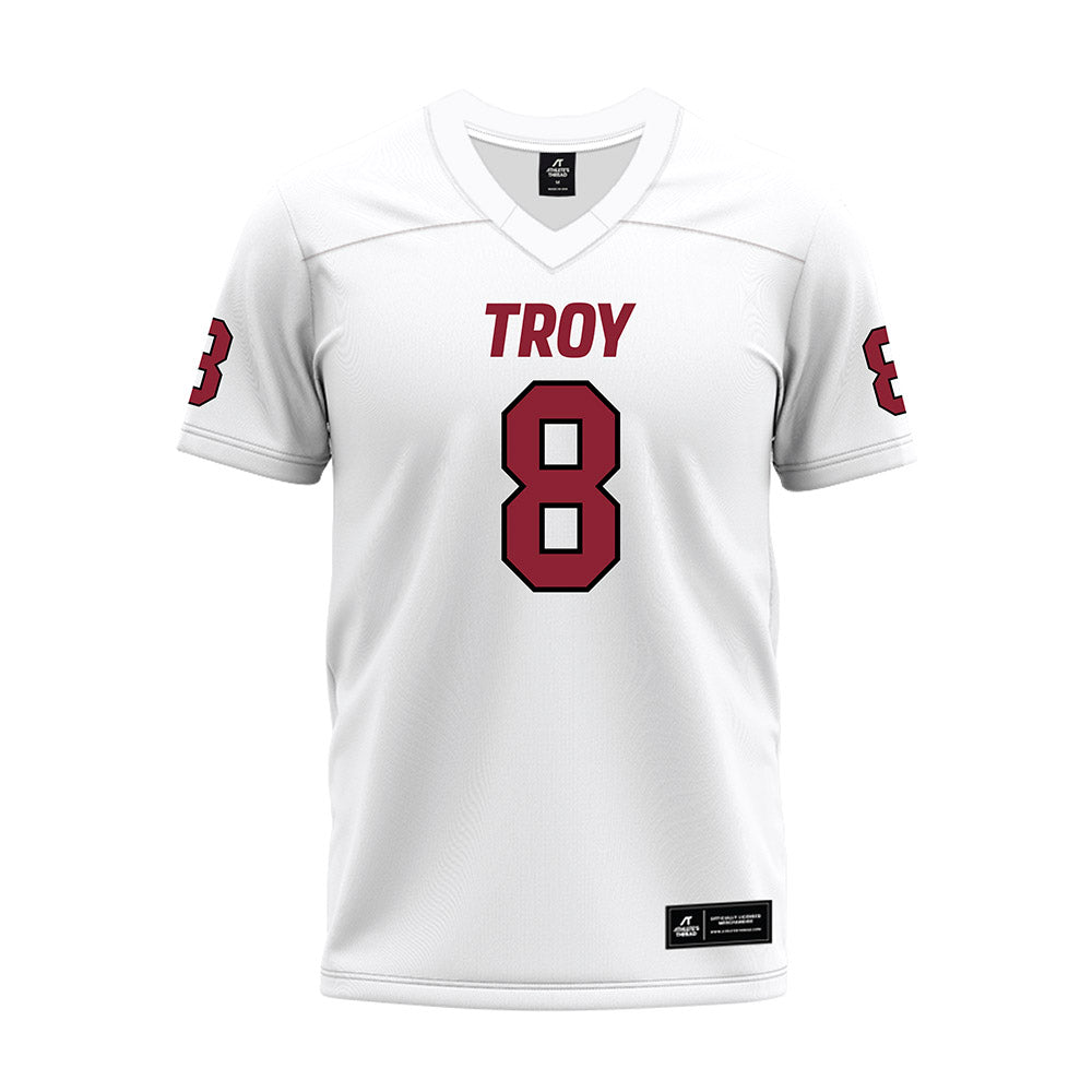 Troy - NCAA Football : Quintrayvion Taylor - White Premium Football Jersey-0