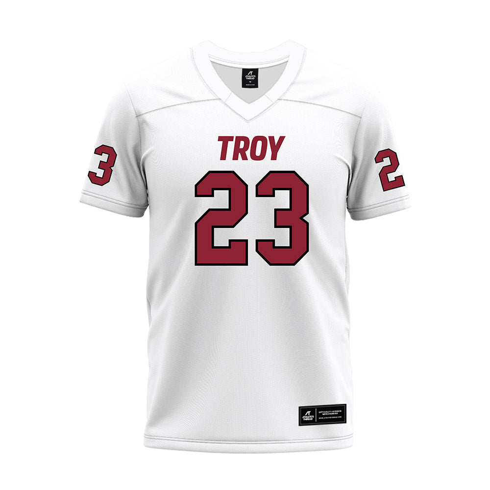 Troy - NCAA Football : KC Bradford - White Premium Football Jersey-0