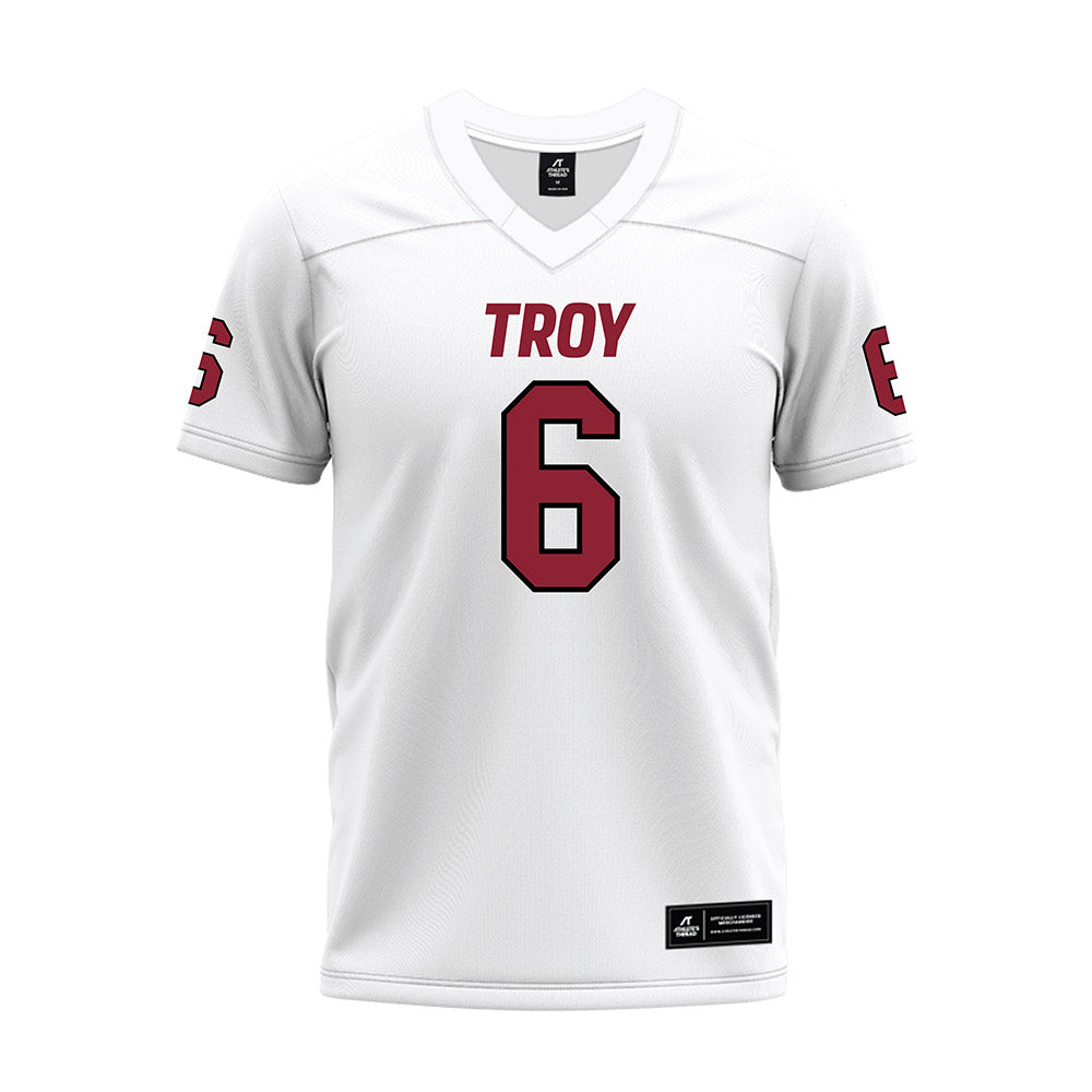 Troy - NCAA Football : Jack James - White Premium Football Jersey-0