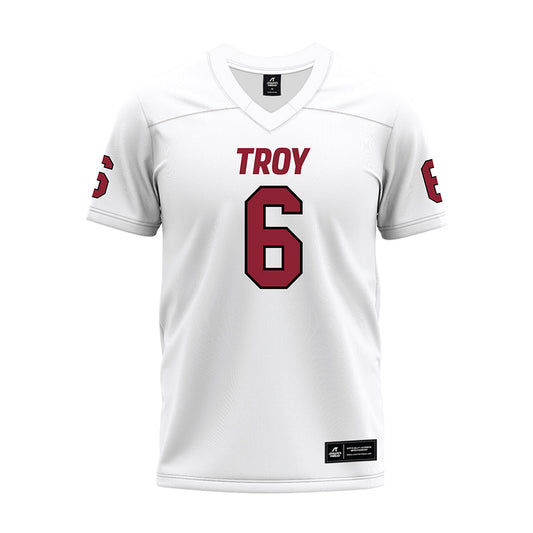 Troy - NCAA Football : Jack James - White Premium Football Jersey-0
