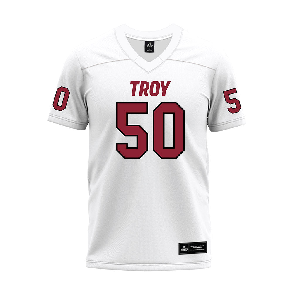 Troy - NCAA Football : RJ Shamberger - White Premium Football Jersey-0