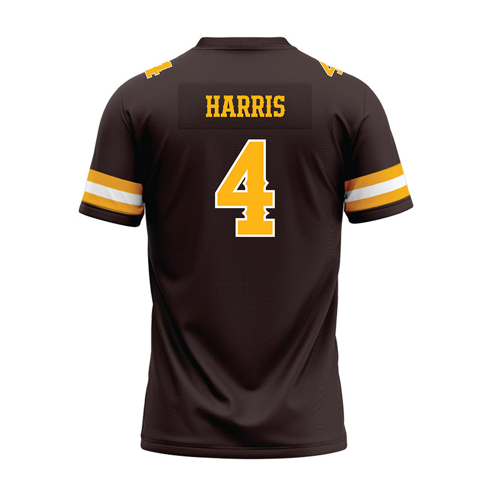 Wyoming - NCAA Football : Damashja Harris - Brown Premium Football Jersey-1