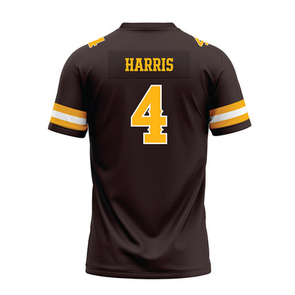 Wyoming - NCAA Football : Damashja Harris - Brown Premium Football Jersey-1