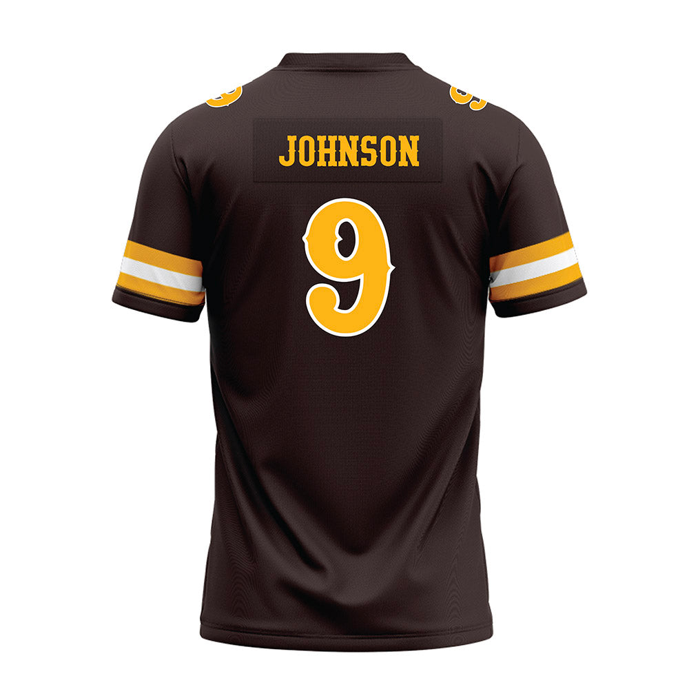 Wyoming - NCAA Football : Brayden Johnson - Brown Premium Football Jersey-1