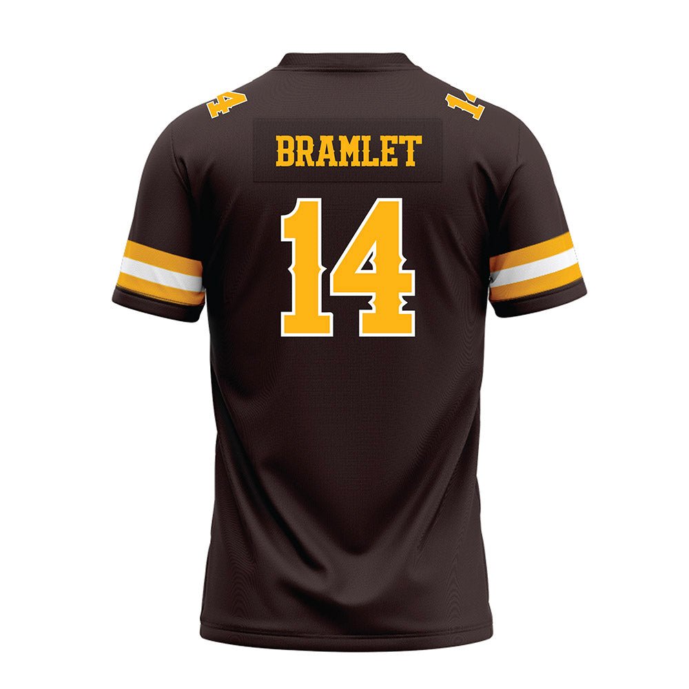 Wyoming - NCAA Football : - Brown Premium Football Jersey-1