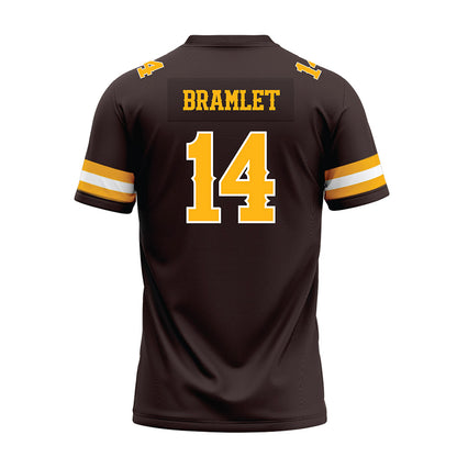 Wyoming - NCAA Football : - Brown Premium Football Jersey-1