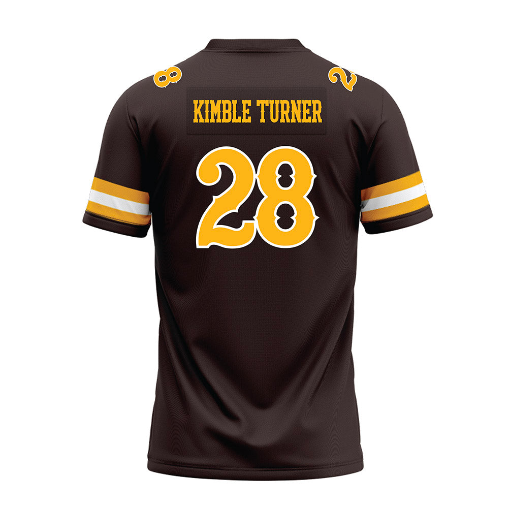 Wyoming - NCAA Football : Kaiden Kimble Turner - Brown Premium Football Jersey-1